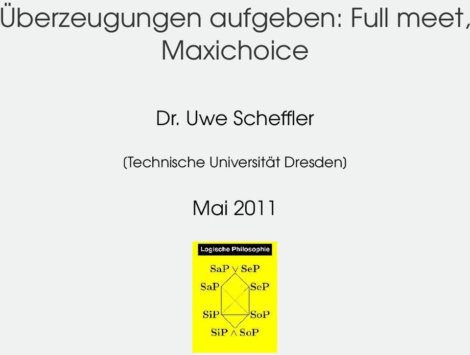 Uwe Scheffler [Technische