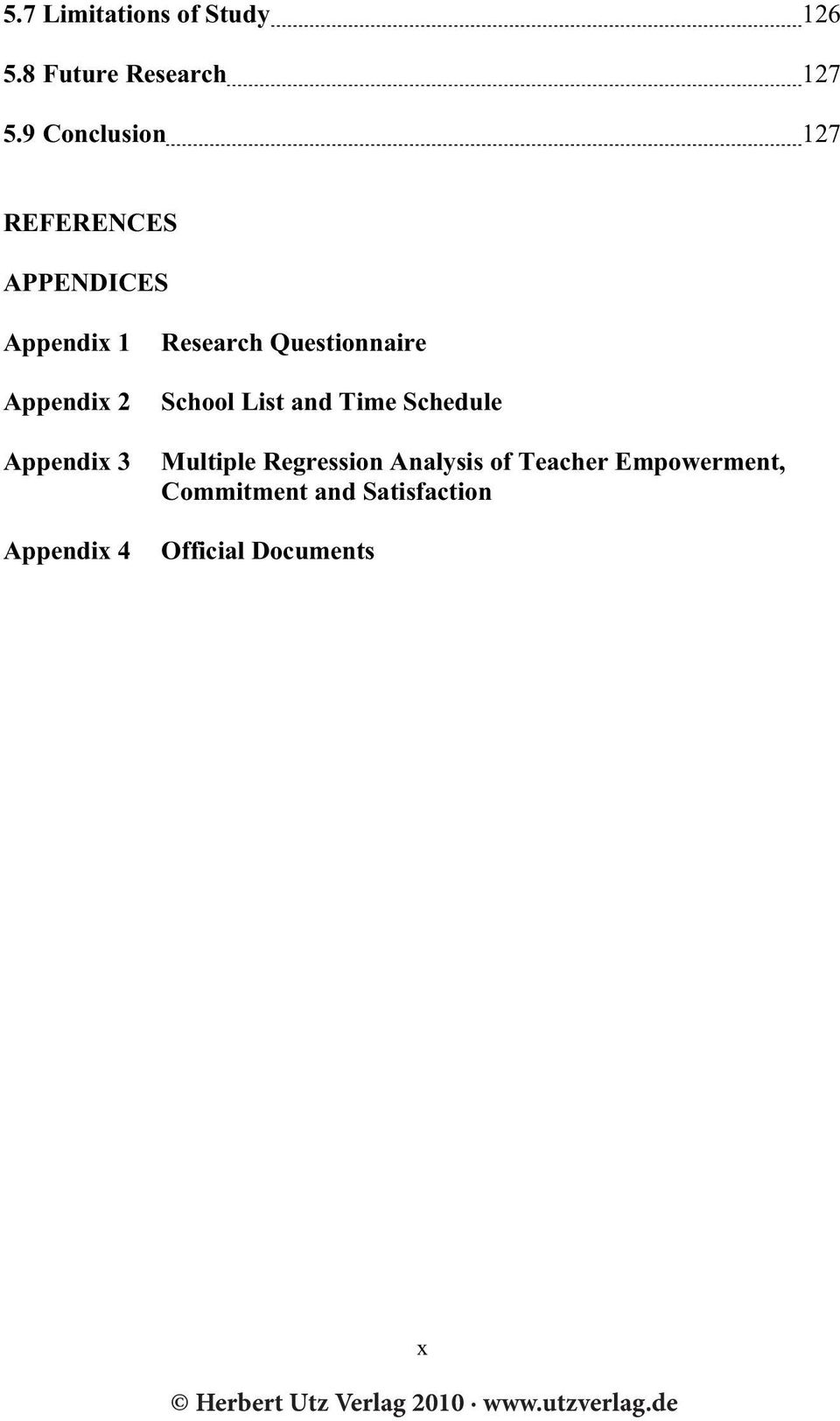 Appendix 4 Research Questionnaire School List and Time Schedule Multiple