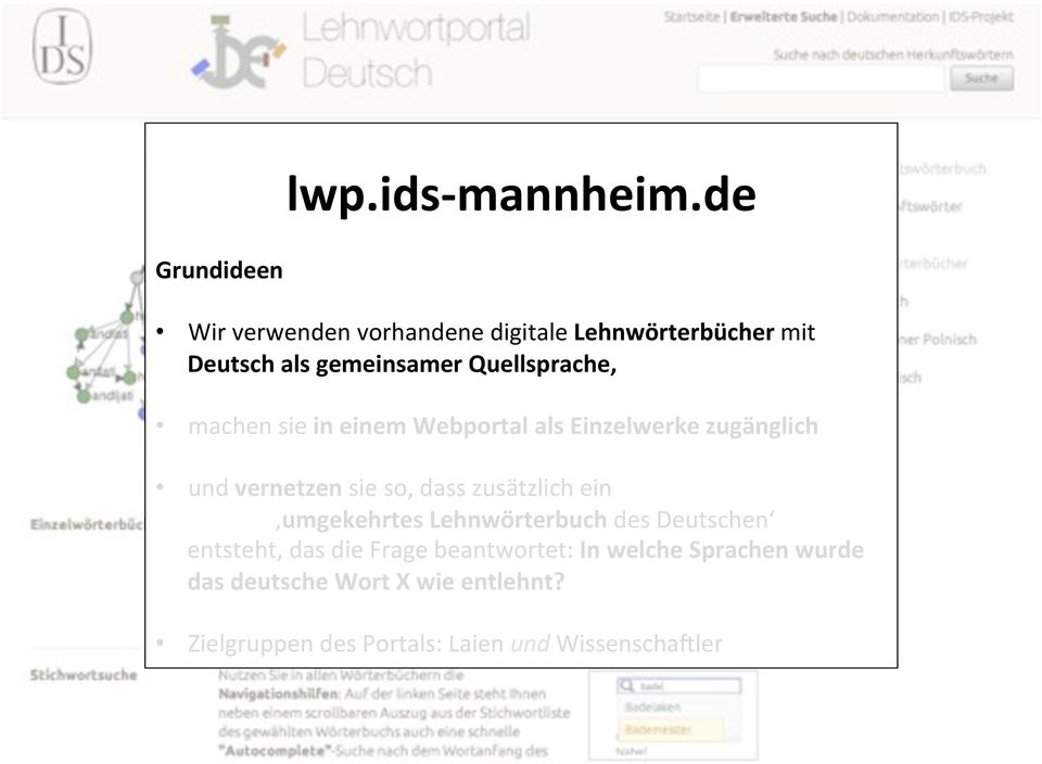 Deutsch$als$gemeinsamer$Quellsprache$ machensiein$einem$webportal$als$einzelwerke$zugänglich$