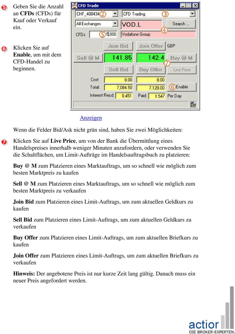 anzufordern, oder verwenden Sie die Schaltflächen, um Limit-Aufträge im Handelsauftragsbuch zu platzieren: Buy @ M zum Platzieren eines Marktauftrags, um so schnell wie möglich zum besten Marktpreis