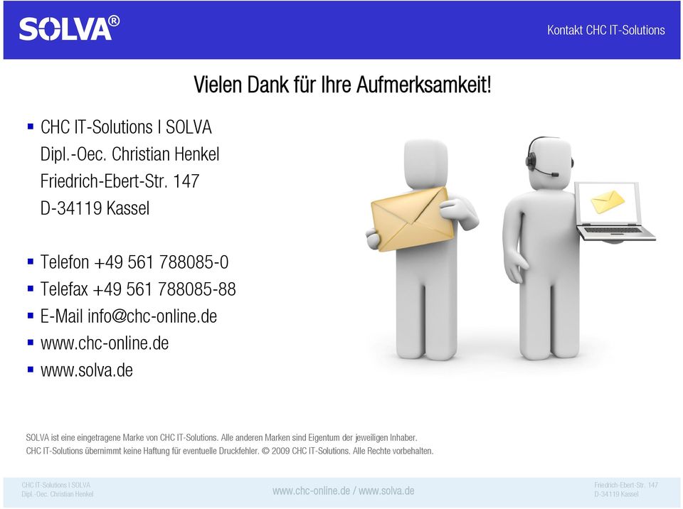 de SOLVA ist eine eingetragene Marke von CHC IT-Solutions.