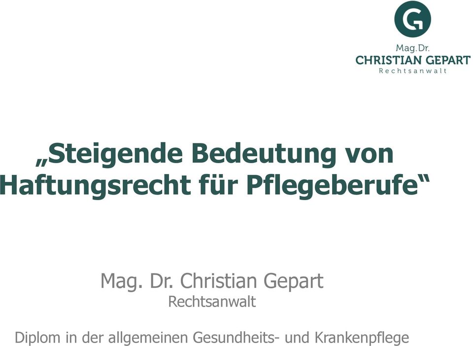 Christian Gepart Rechtsanwalt Diplom
