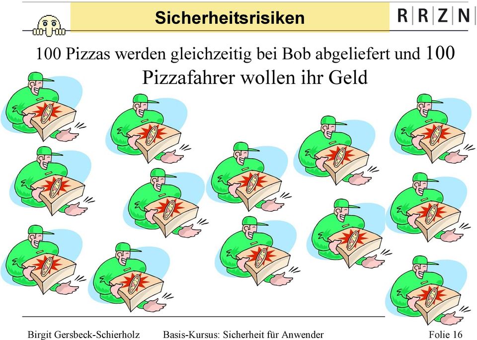 Pizzafahrer wollen ihr Geld Birgit