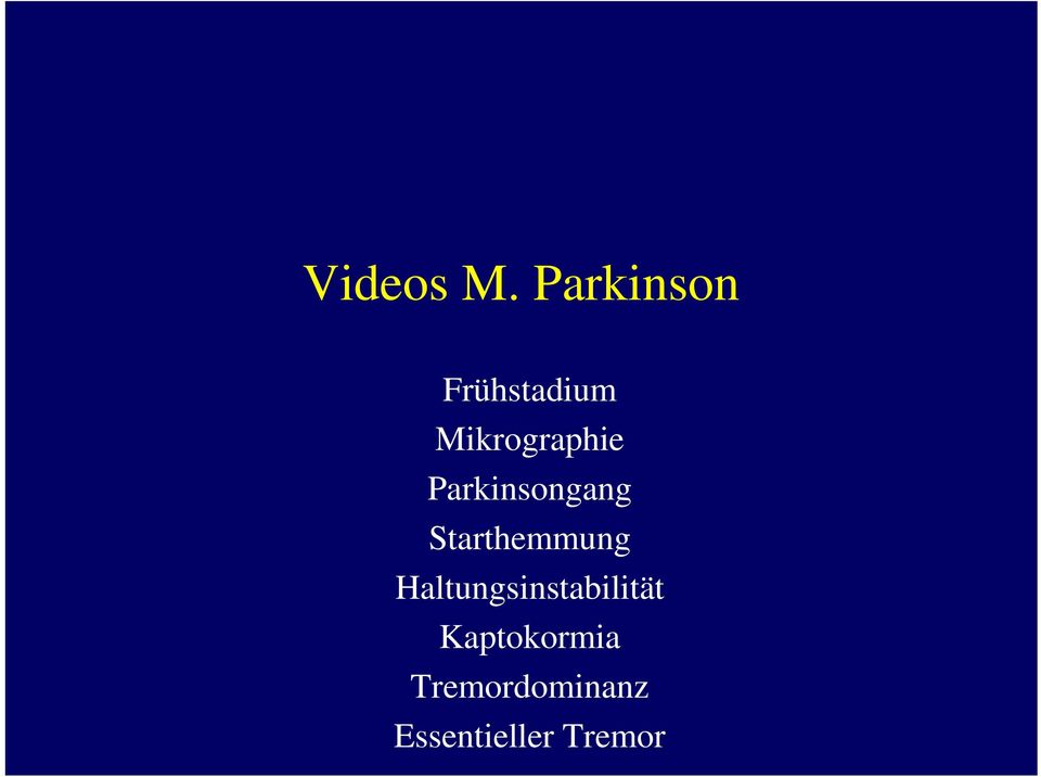 Parkinsongang Starthemmung