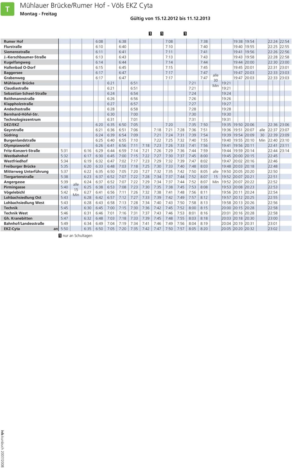 6: 5:46 6:3 5:47 6:32 5:49 6:34 5:50 nur an Schultagen 6:0 6: 6:3 6:4 6: 6:7 6:7 6:25 6:29 6: 6:32 6:42 6:46 6:49 6: 6:3 6:44 7:0 7:04 6:44 6:55 6:59 7:02 7:2 7:6 7:9 7:0 7:0 7:4 7: 7:3 7: 7:36 7:4