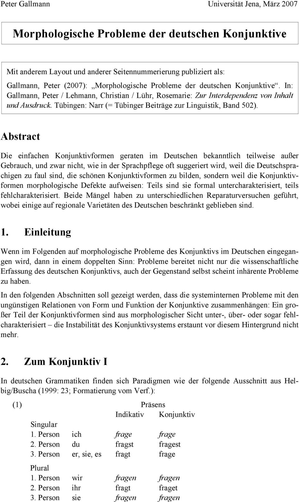 Tübingen: Narr (= Tübinger Beiträge zur Linguistik, Band 502).