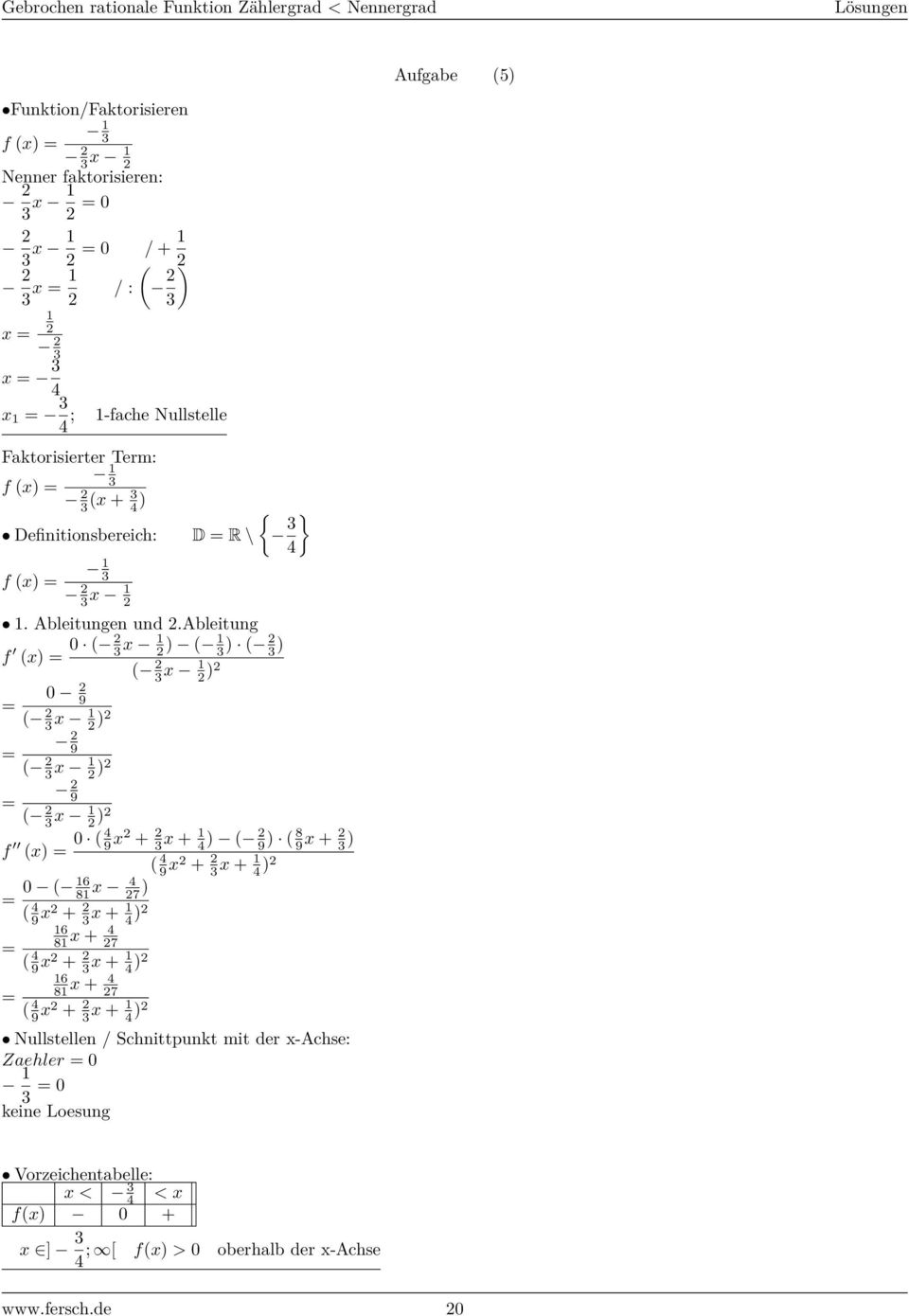 ableitung f (x) = 0 ( x ) ( ) ( ) ( x ) 0 9 = ( x ) 9 = ( x ) 9 = ( x ) f (x) = 0 ( 9 x + x + ) ( 9 ) ( 8 9 x + ) ( 9 x + x + ) 6 0 ( 8 = x 7 ) ( 9 x + x + )