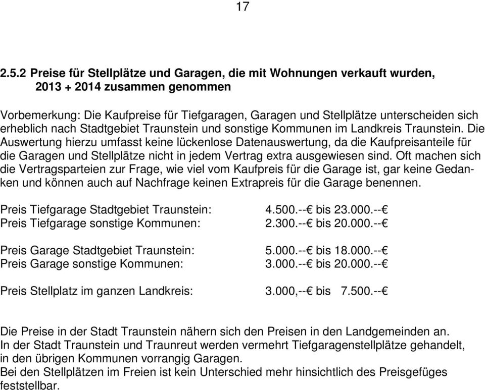 erheblich nach Stadtgebiet Traunstein und sonstige Kommunen im Landkreis Traunstein.