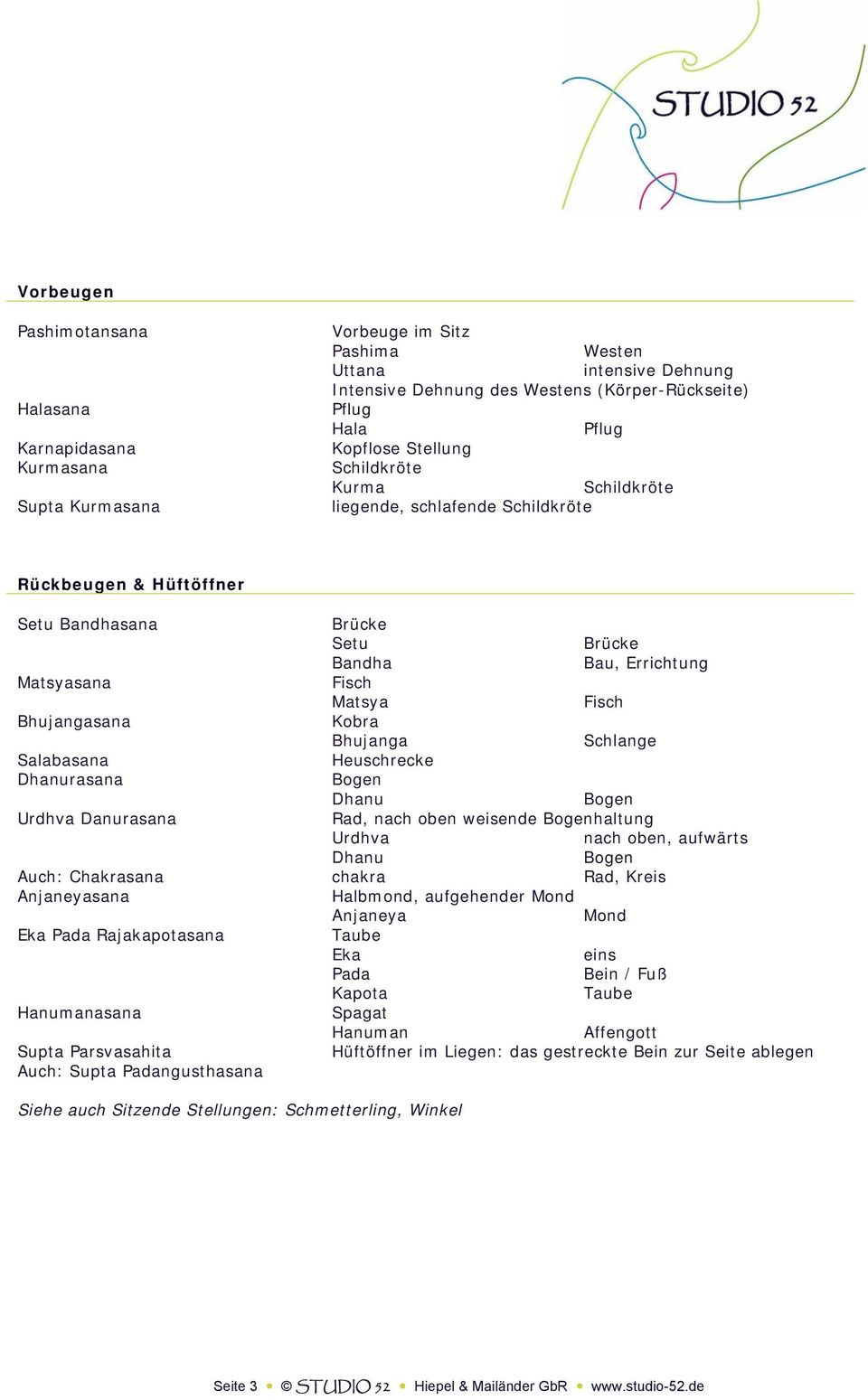 Bhujangasana Kobra Bhujanga Schlange Salabasana Heuschrecke Dhanurasana Bogen Dhanu Bogen Urdhva Danurasana Rad, nach oben weisende Bogenhaltung Urdhva nach oben, aufwärts Dhanu Bogen Auch: