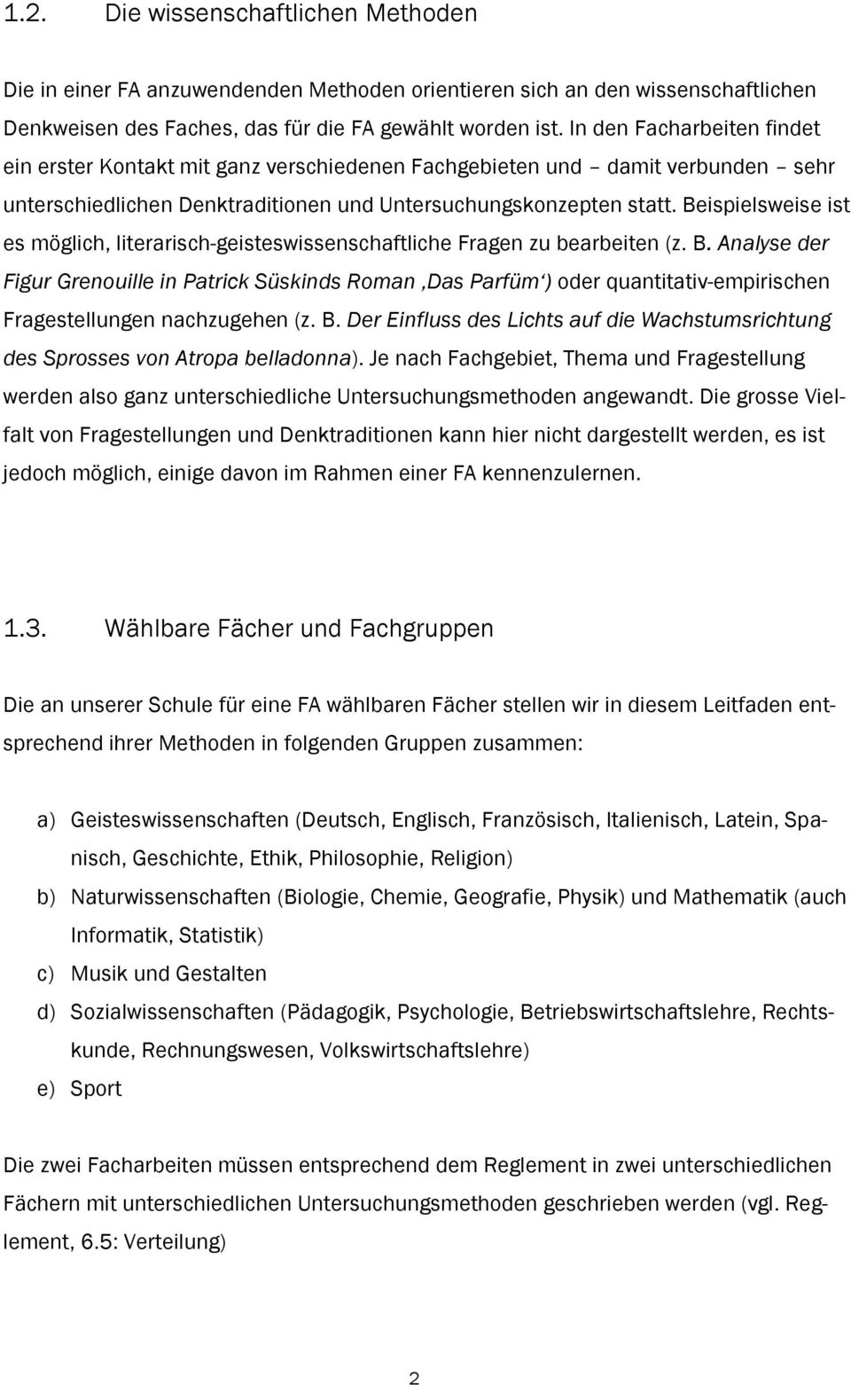 Liechtensteinisches Gymnasium Vaduz Leitfaden Zum Verfassen Einer
