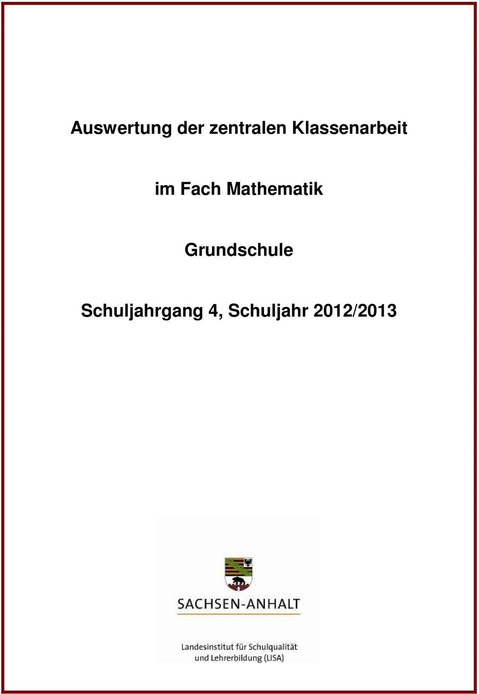 Mathematik Grundschule