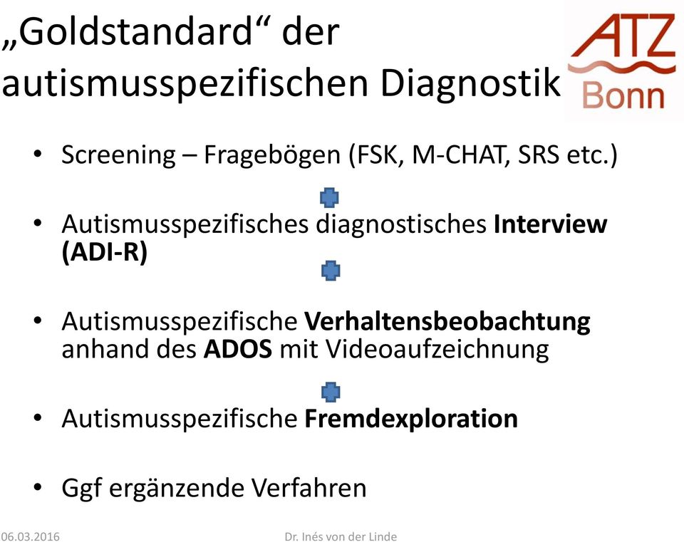 ) Autismusspezifisches diagnostisches Interview (ADI-R) Autismusspezifische