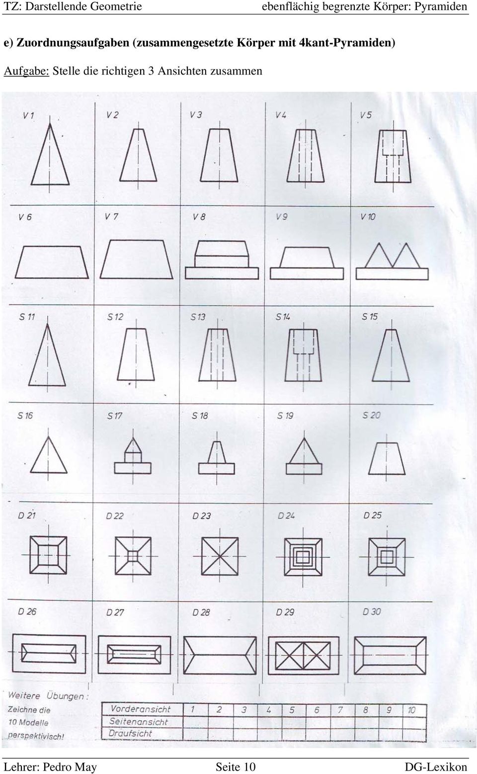 4kant-Pyramiden) Aufgabe: Stelle die