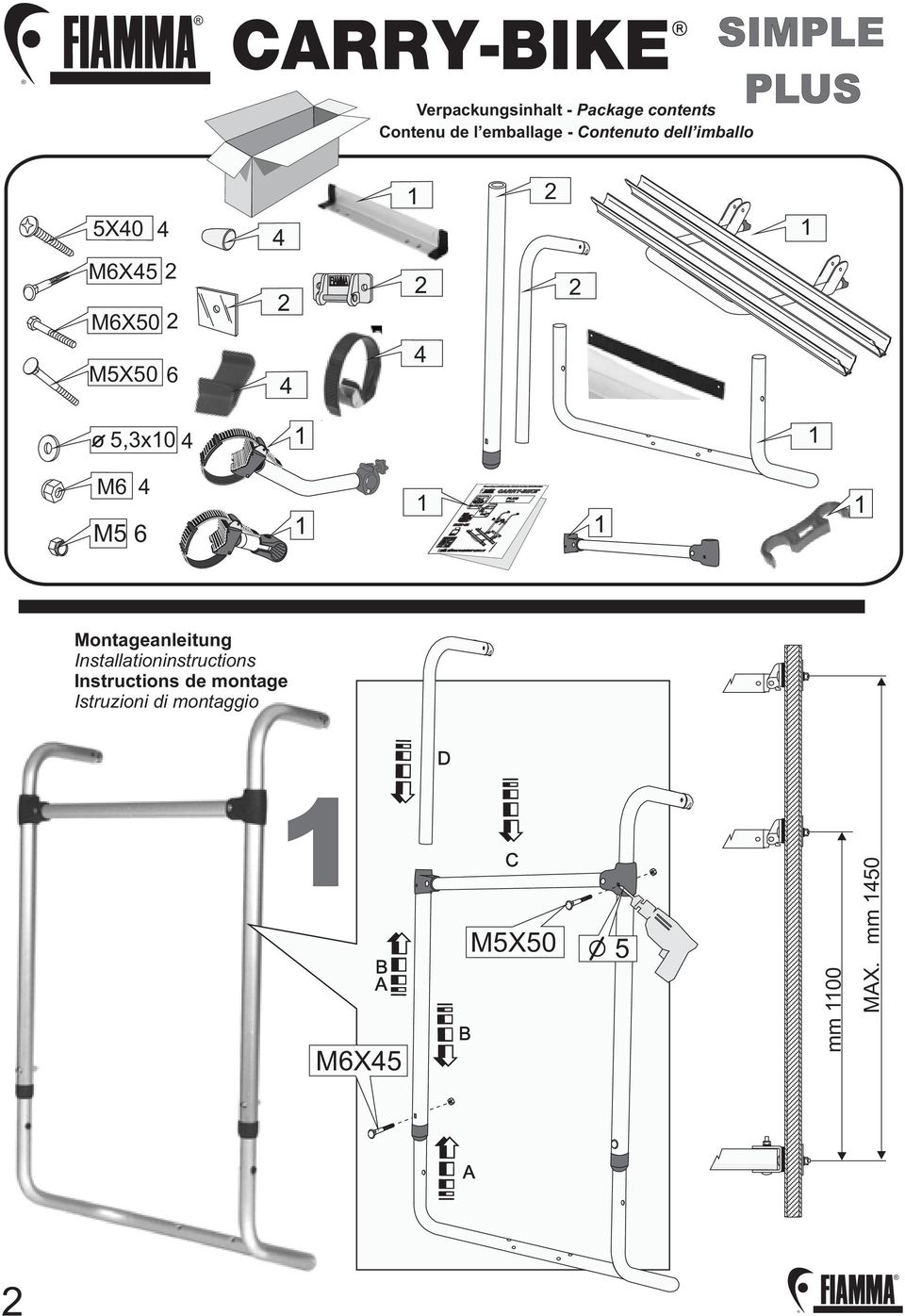 5,3x0 M6 M5 6 Montageanleitung Installationinstructions Instructions