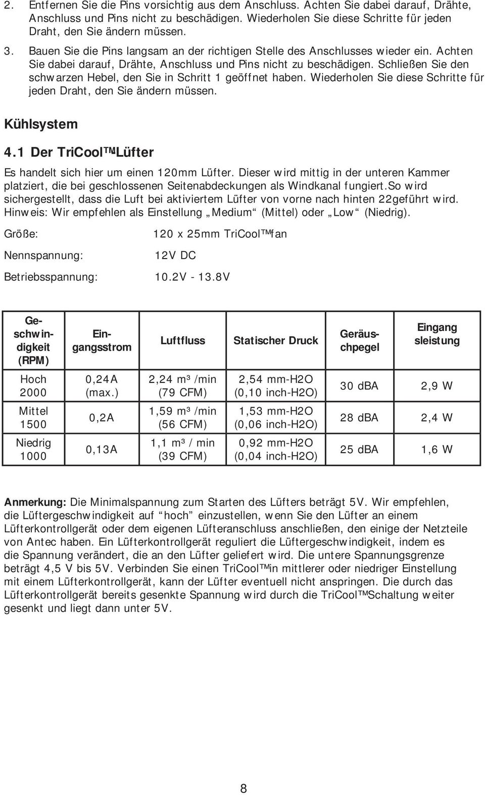 Schließen Sie den schwarzen Hebel, den Sie in Schritt 1 geöffnet haben. Wiederholen Sie diese Schritte für jeden Draht, den Sie ändern müssen. Kühlsystem 4.