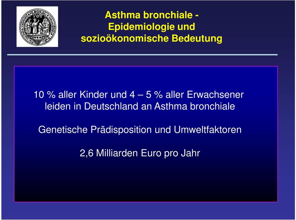 leiden in Deutschland an Asthma bronchiale Genetische