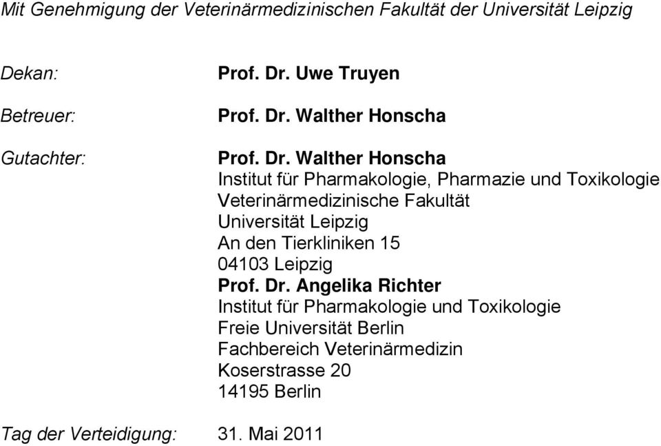 Walther Honscha Prof. Dr.