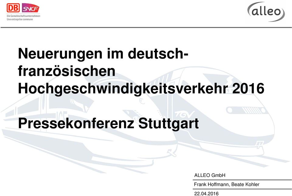 Pressekonferenz Stuttgart ALLEO GmbH