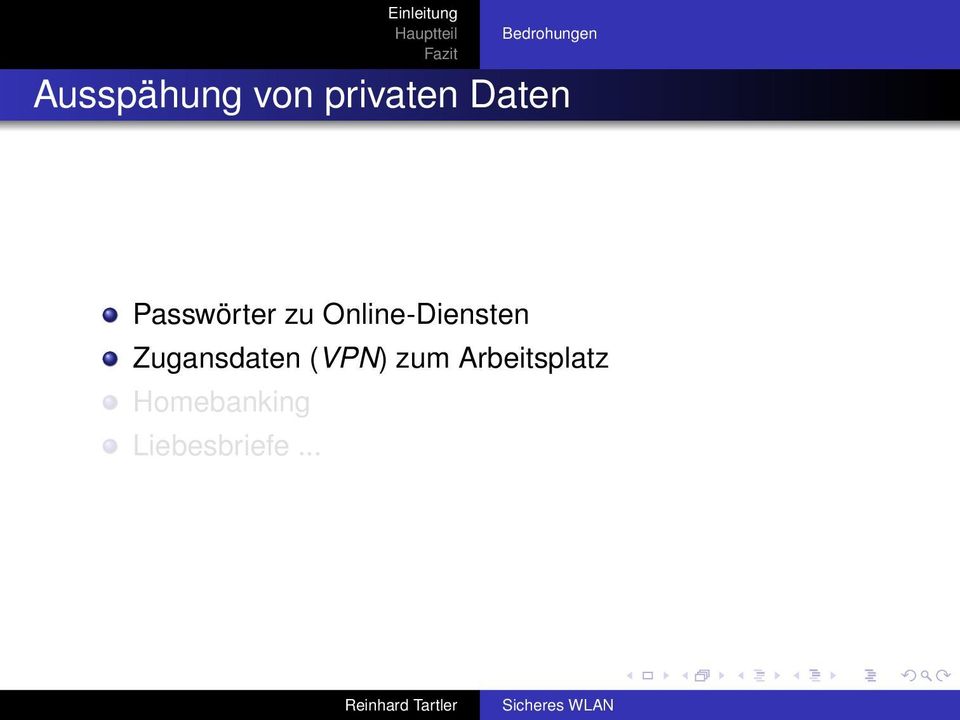 Online-Diensten Zugansdaten (VPN)