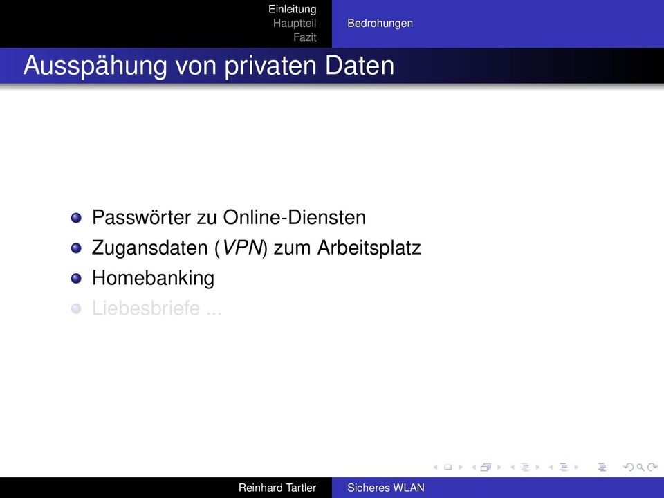 Online-Diensten Zugansdaten (VPN)