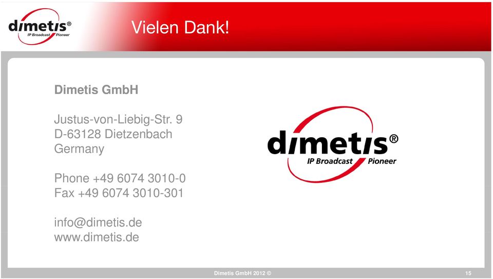9 D-63128 Dietzenbach Germany Phone