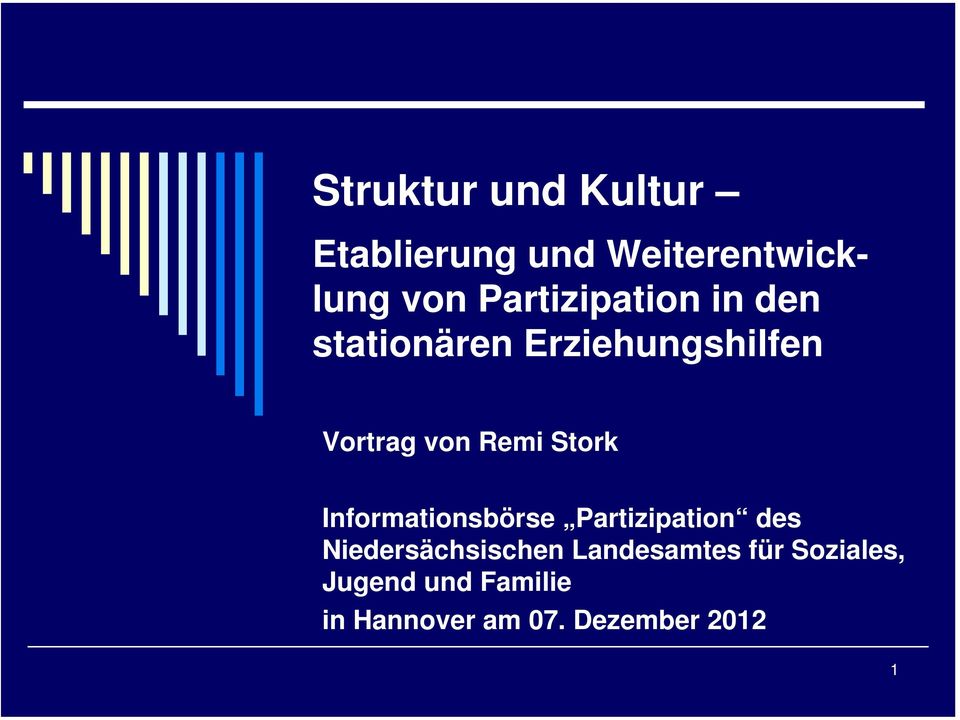 Remi Stork Informationsbörse Partizipation des Niedersächsischen