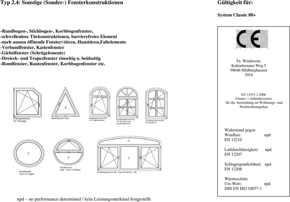 Element -nach aussen öffnende enster/-türen, Haustüren,altelemente -Verbundfenster, Kastenfenster -Giebelfenster (Schrägelemente) -Dreieck- und Trapezfenster