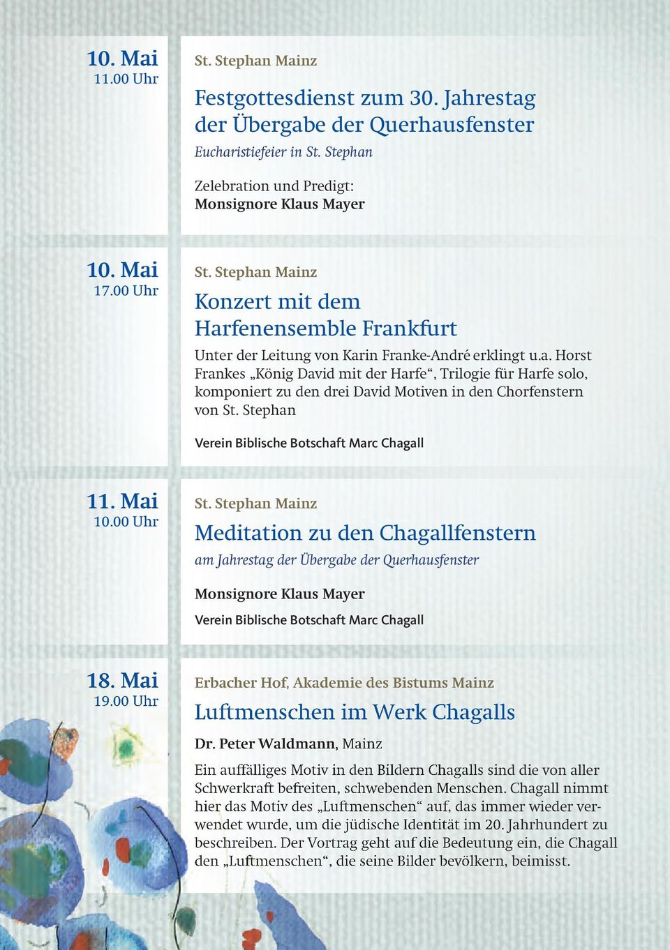 Stephan Verein Biblische Botschaft Marc Chagall 11. Mai 10.