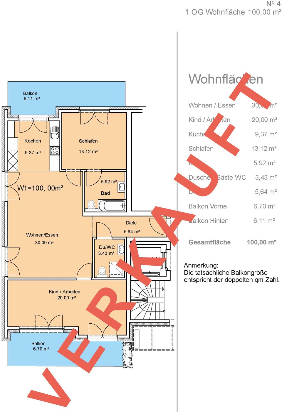 92 m² Bad Dusche / Gäste WC 3,43 m² Diele 5,64 m² Balkon Vorne 6,70 m² Diele Balkon Hinten 6,11 m² Wohnen/Essen 30.