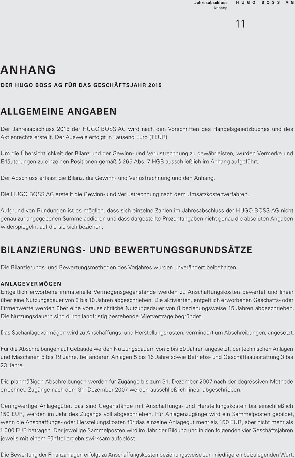 Um die Übersichtlichkeit der Bilanz und der Gewinn- und Verlustrechnung zu gewährleisten, wurden Vermerke und Erläuterungen zu einzelnen Positionen gemäß 265 Abs. 7 HGB ausschließlich im aufgeführt.