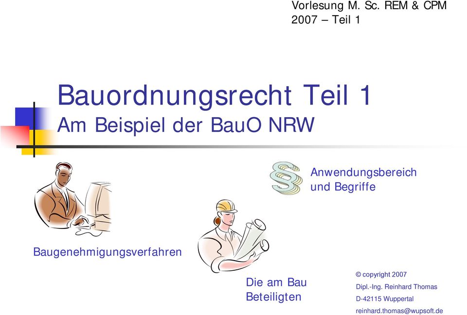 BauO NRW Anwendungsbereich und Begriffe
