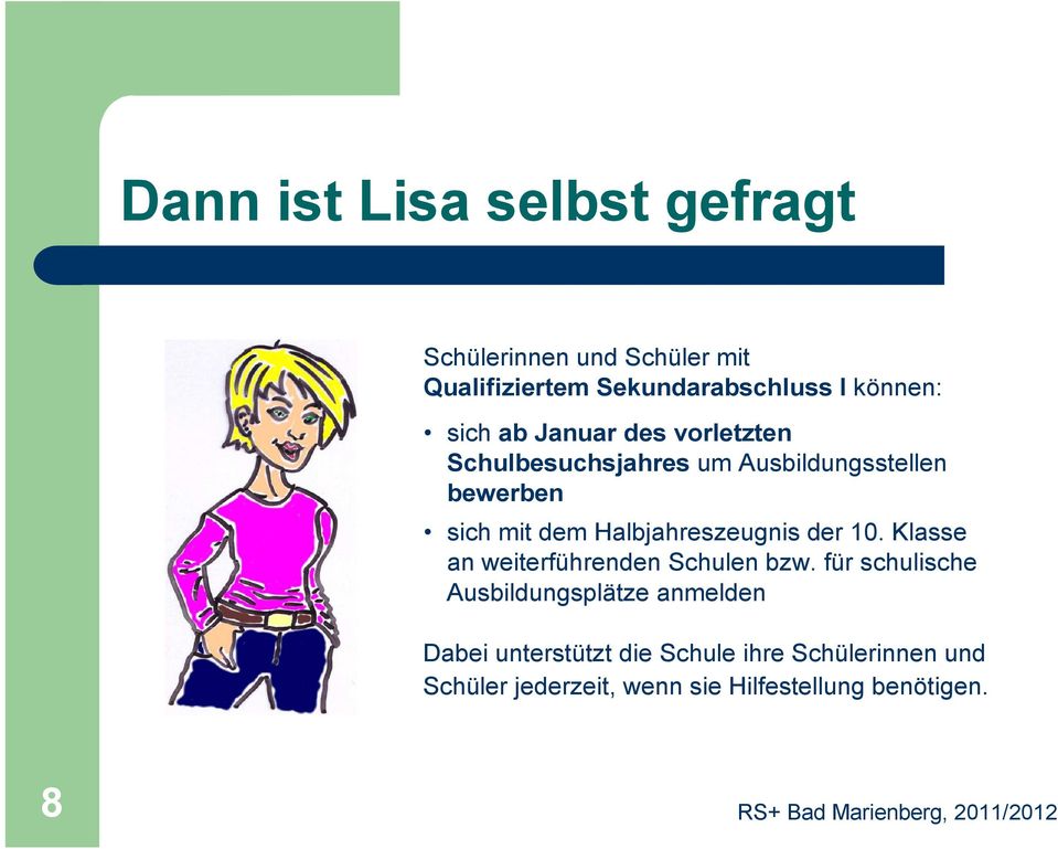 Halbjahreszeugnis der 10. Klasse an weiterführenden Schulen bzw.