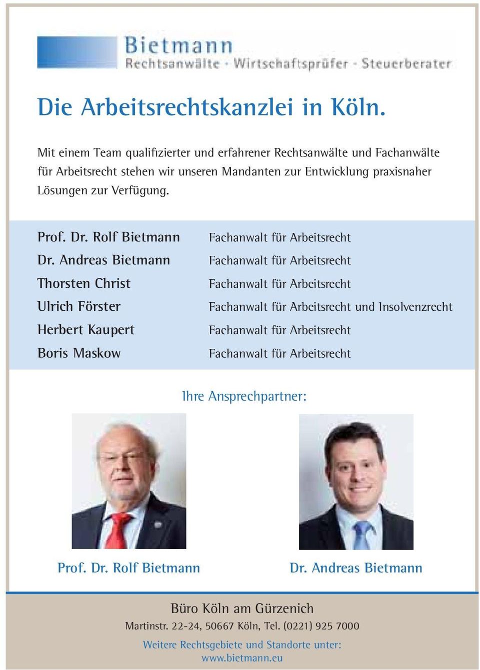 Prof. Dr. Rolf Bietmann Dr.