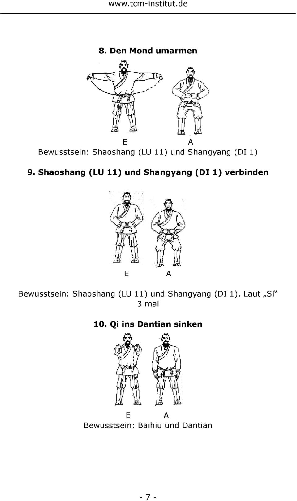 Shaoshang (LU 11) und Shangyang (DI 1) verbinden Bewusstsein: