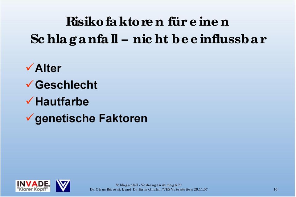 genetische Faktoren Dr.