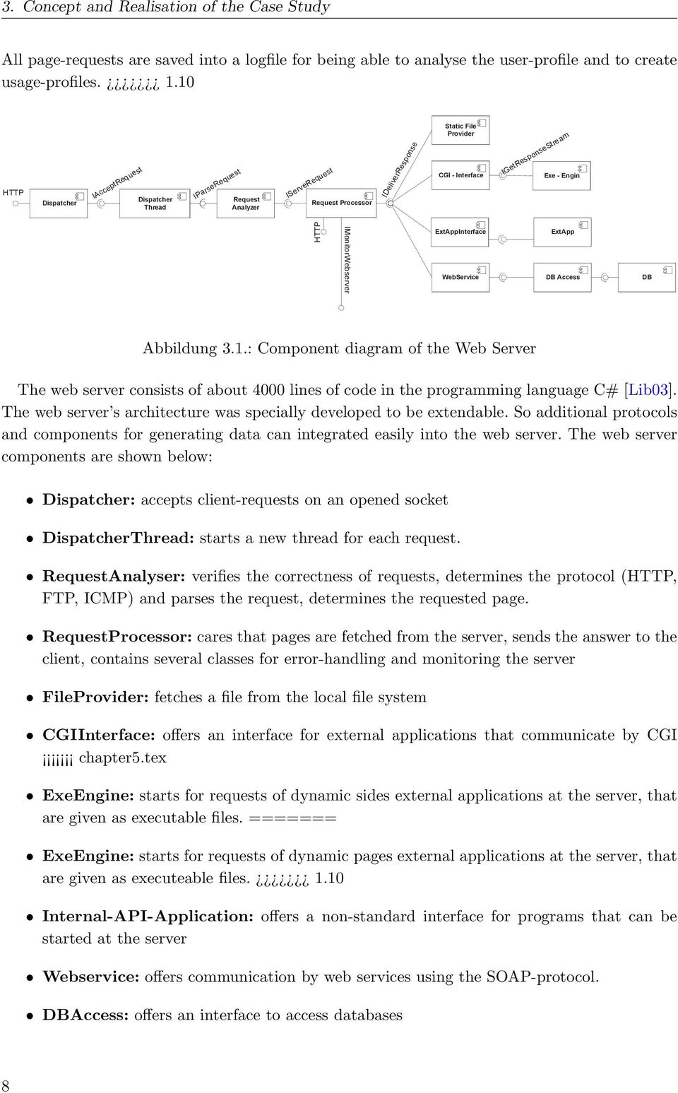 HTTP IMonitorWebserver ExtAppInterface ExtApp WebService DB Access DB Abbildung 3.1.