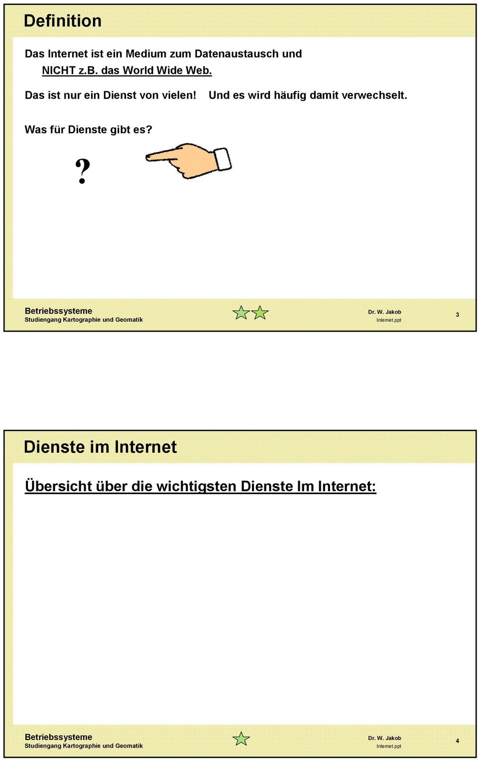 Und es wird häufig damit verwechselt. Was für Dienste gibt es?