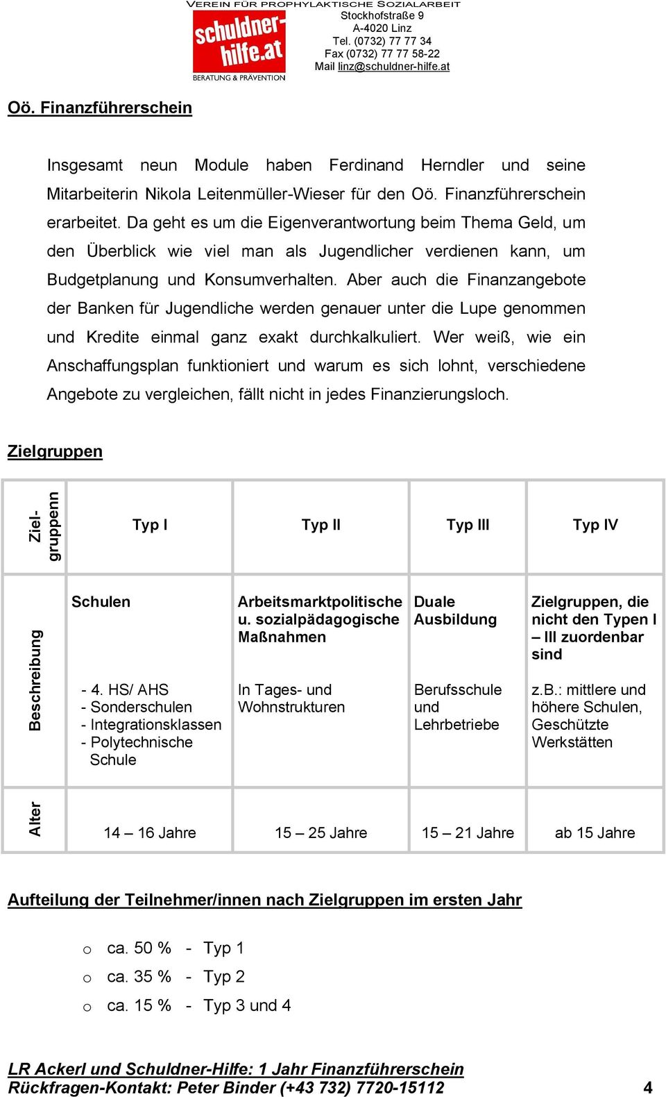 Aber auch die Finanzangebote der Banken für Jugendliche werden genauer unter die Lupe genommen und Kredite einmal ganz exakt durchkalkuliert.