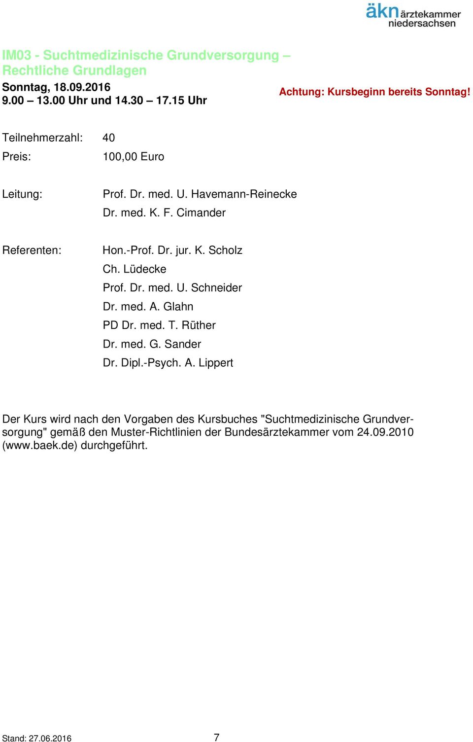 Lüdecke Prof. Dr. med. U. Schneider Dr. med. A.