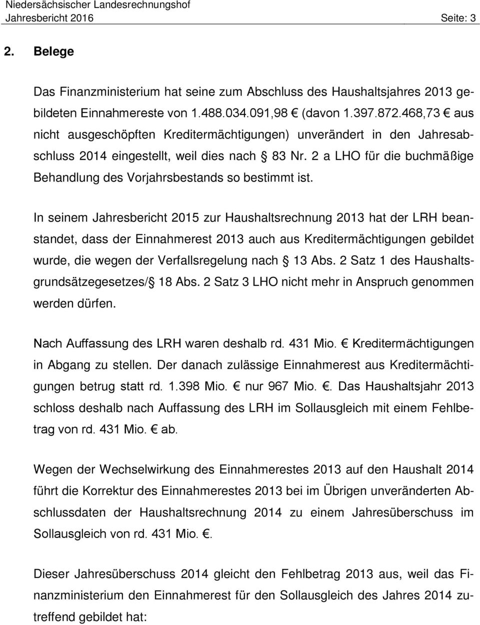 Jahresbericht Des Niedersachsischen Landesrechnungshofs 2016 Zur Haushalts Und Wirtschaftsfuhrung Pdf Kostenfreier Download