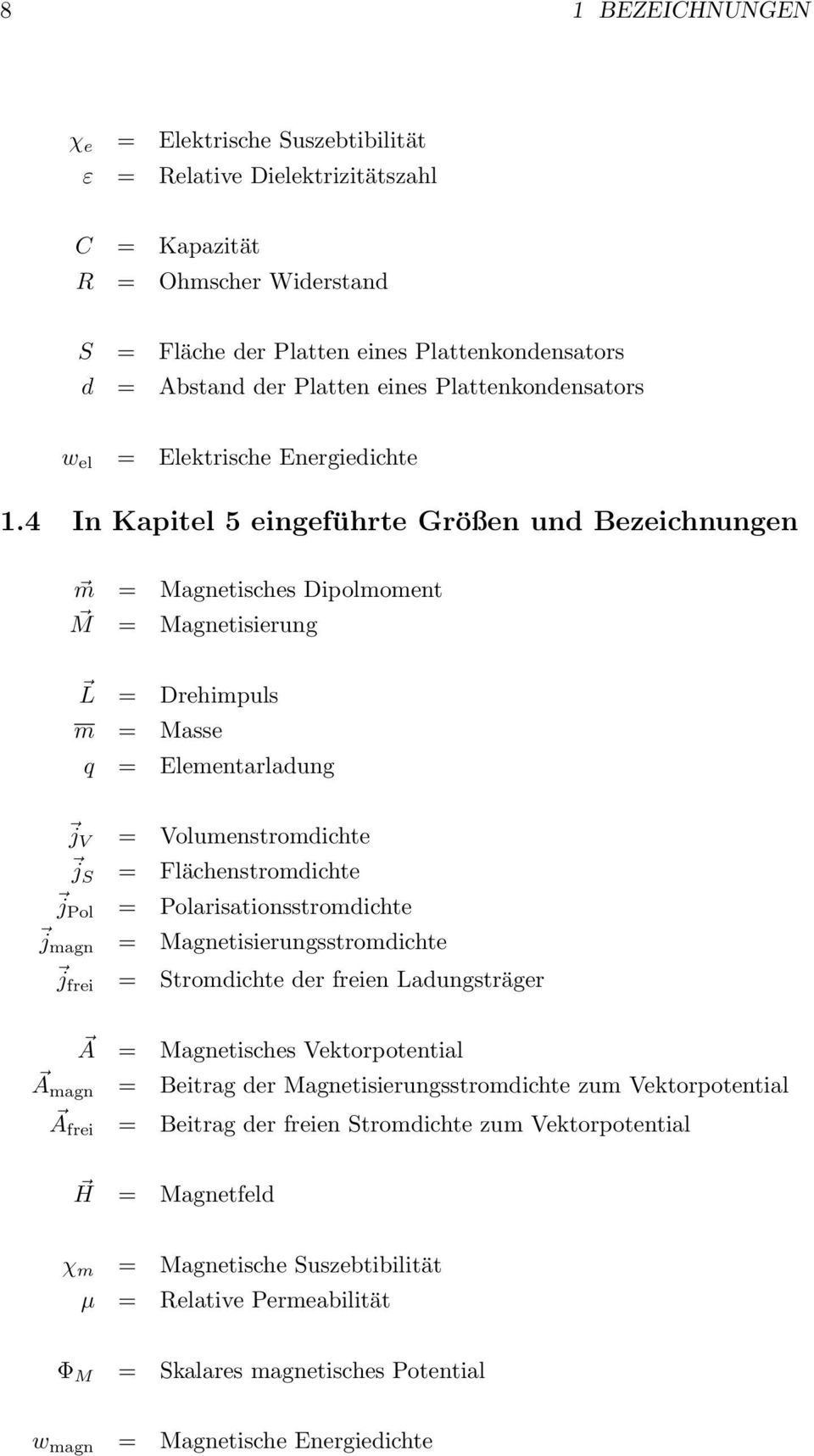 4 In Kapitel 5 eingeführte Größen und Bezeichnungen m = Magnetisches Dipolmoment M = Magnetisierung L = Drehimpuls m = Masse q = Elementarladung j V = Volumenstromdichte j S = Flächenstromdichte j