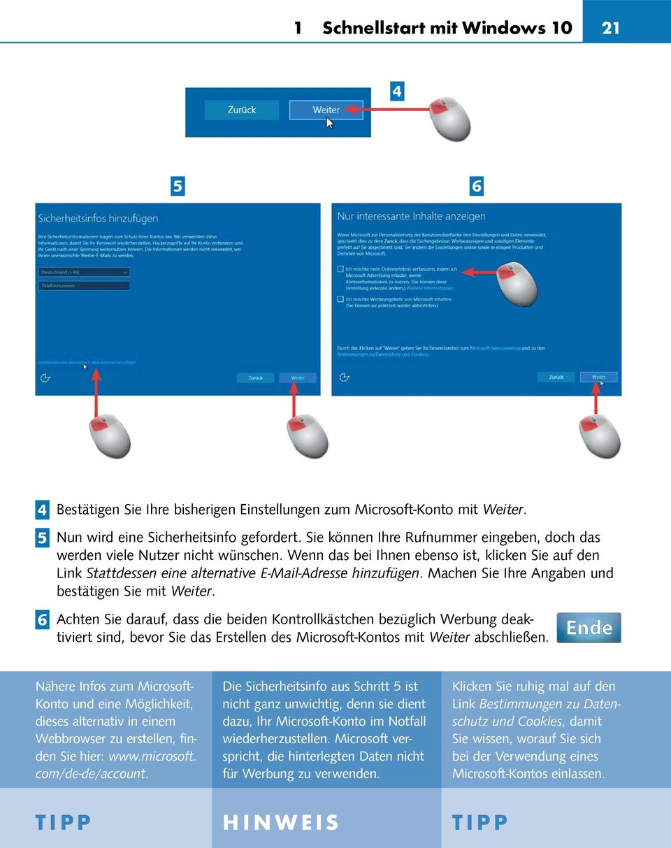 Machen Sie Ihre Angaben und bestätigen Sie mit Weiter.