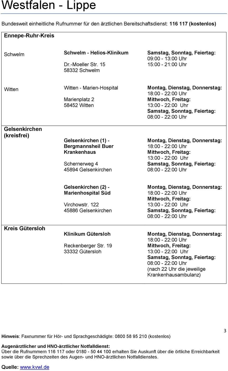 58452 Witten Gelsenkirchen (1) - Bergmannsheil Buer Krankenhaus Schernerweg 4 45894 Gelsenkirchen Kreis Gütersloh