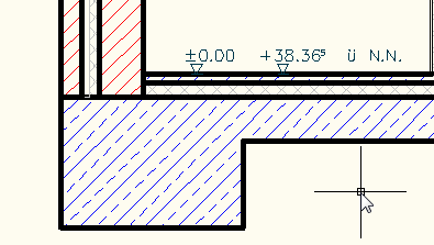 Klicken Sie auf BKS DEFINIEREN: Als Basispunkt (Nullpunkt wählen Sie einen beliebigen Punkt auf der Oberkante des Fertigfussbodens (sofern dieser die Nullhöhe definiert.