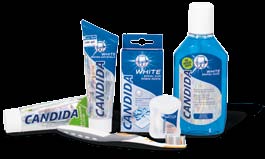 CANDIDA White Für strahlend weisse Zähne CANDIDA Anti-Zahnstein Bekämpft die Neubildung von Zahnstein und schützt vor Karies Der Konsum von Nahrungsmitteln (Früchte, Kaffee) sowie Tabakwaren kann zu