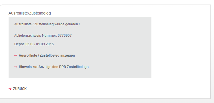Mit dem Klick auf den Zustellnachweis wird eine Passwortabfrage geöffnet, für welche Ihr My DPD Pro Benutzername (Ihr vorhandenes MyDPD Passwort bleibt weiterhin gültig) und Passwort benötigt wird.
