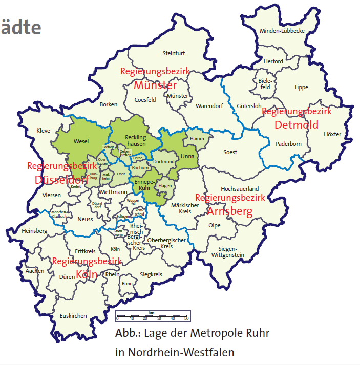 Metropole Ruhr Fakten zur Metropole Ruhr Größter deutscher Ballungsraum 4.435 km² = 443.