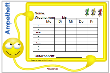 Vorteil dieser Ampel ist, dass der Lehrer nicht so viel reden und erklären muss, sondern einfach im Vorbeigehen auf eine Verhaltensweise reagiert.