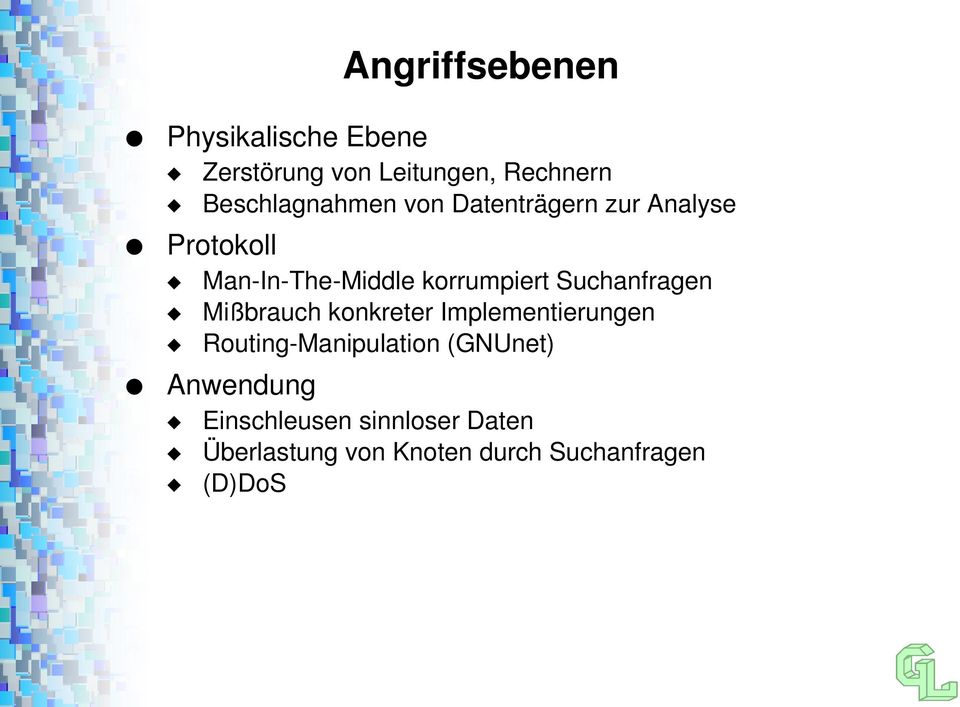 korrumpiert Suchanfragen Mißbrauch konkreter Implementierungen