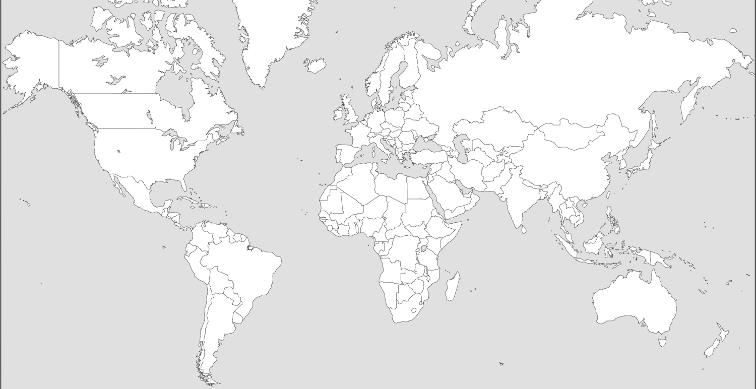 1.) Welches Land ist der weltweit größte Exporteur von Bananen? Markiere das Land mit einem roten Stift auf der Weltkarte.